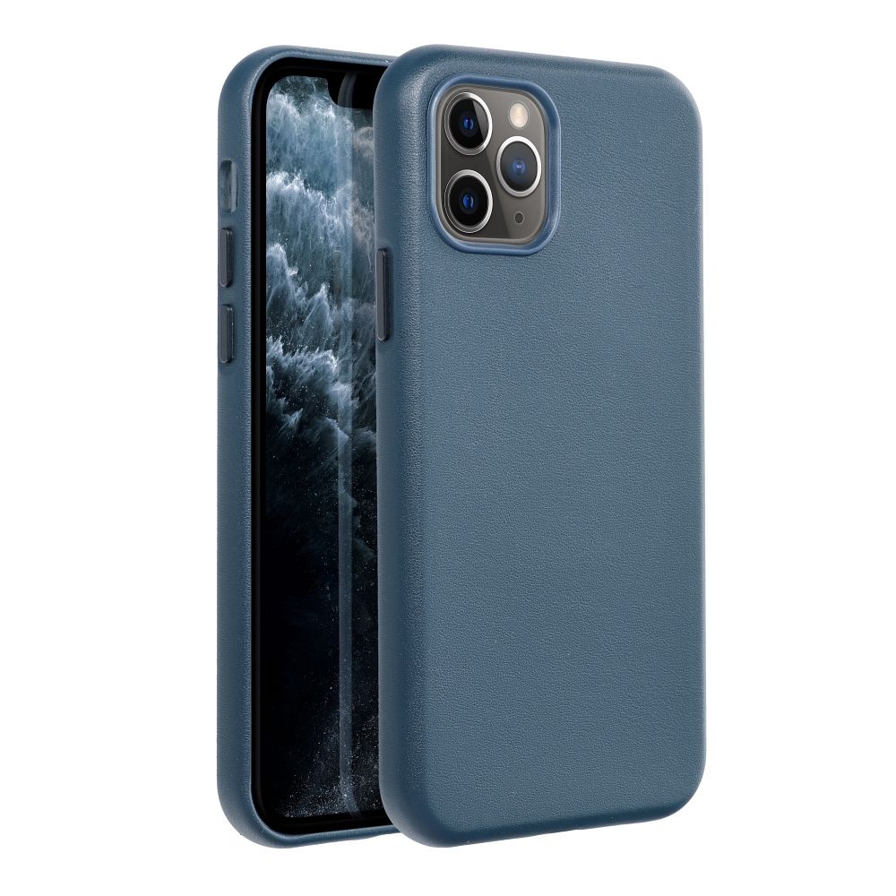 Pokrowiec etui ze skry ekologicznej Leather Mag Cover niebieskie APPLE iPhone 11 Pro / 2