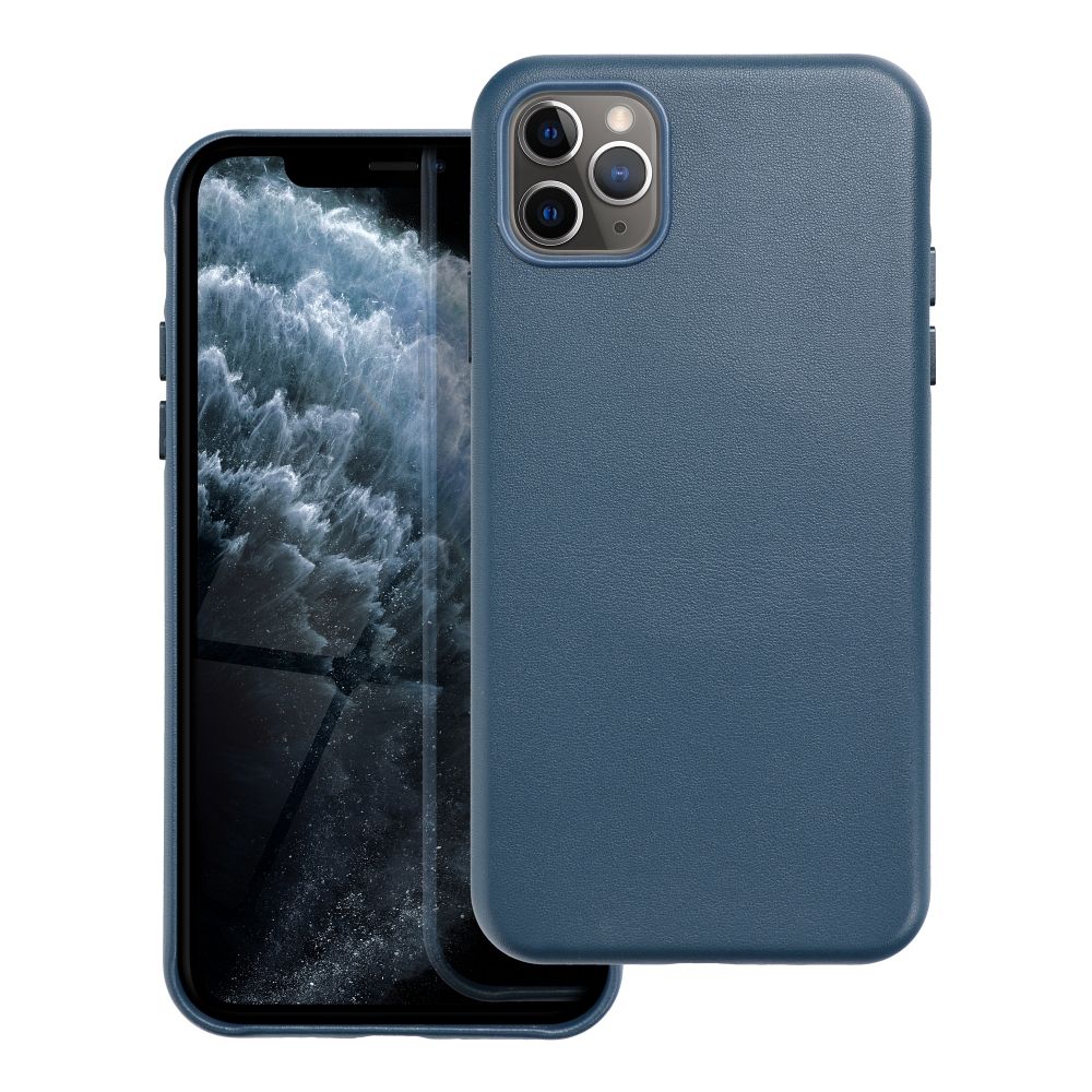 Pokrowiec etui ze skry ekologicznej Leather Mag Cover niebieskie APPLE iPhone 11 Pro Max