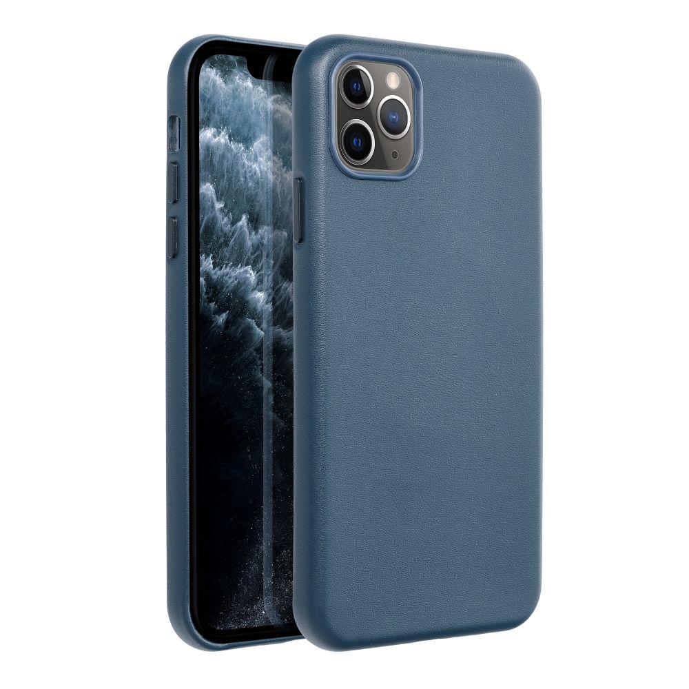 Pokrowiec etui ze skry ekologicznej Leather Mag Cover niebieskie APPLE iPhone 11 Pro Max / 2