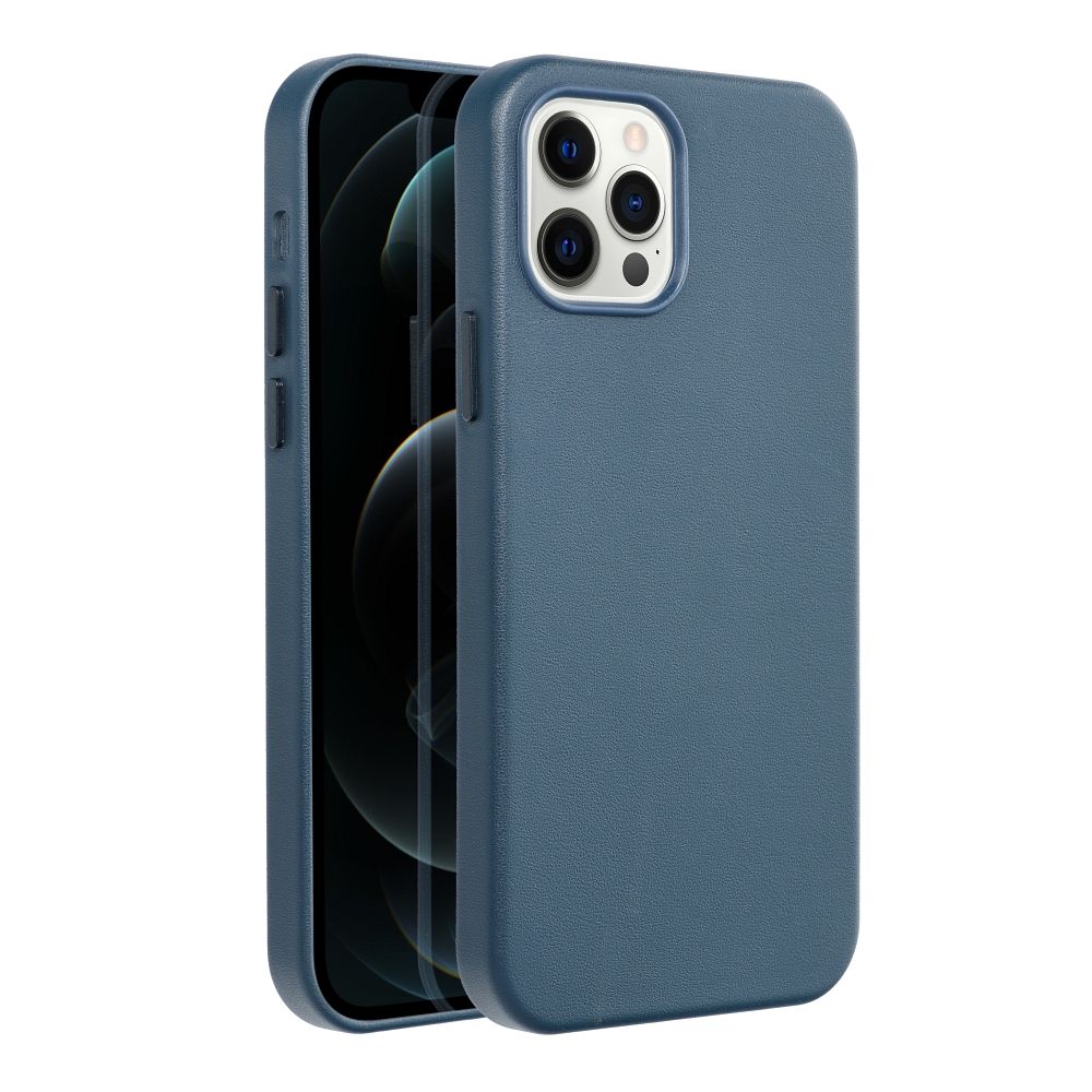 Pokrowiec etui ze skry ekologicznej Leather Mag Cover niebieskie APPLE iPhone 12 Pro / 2