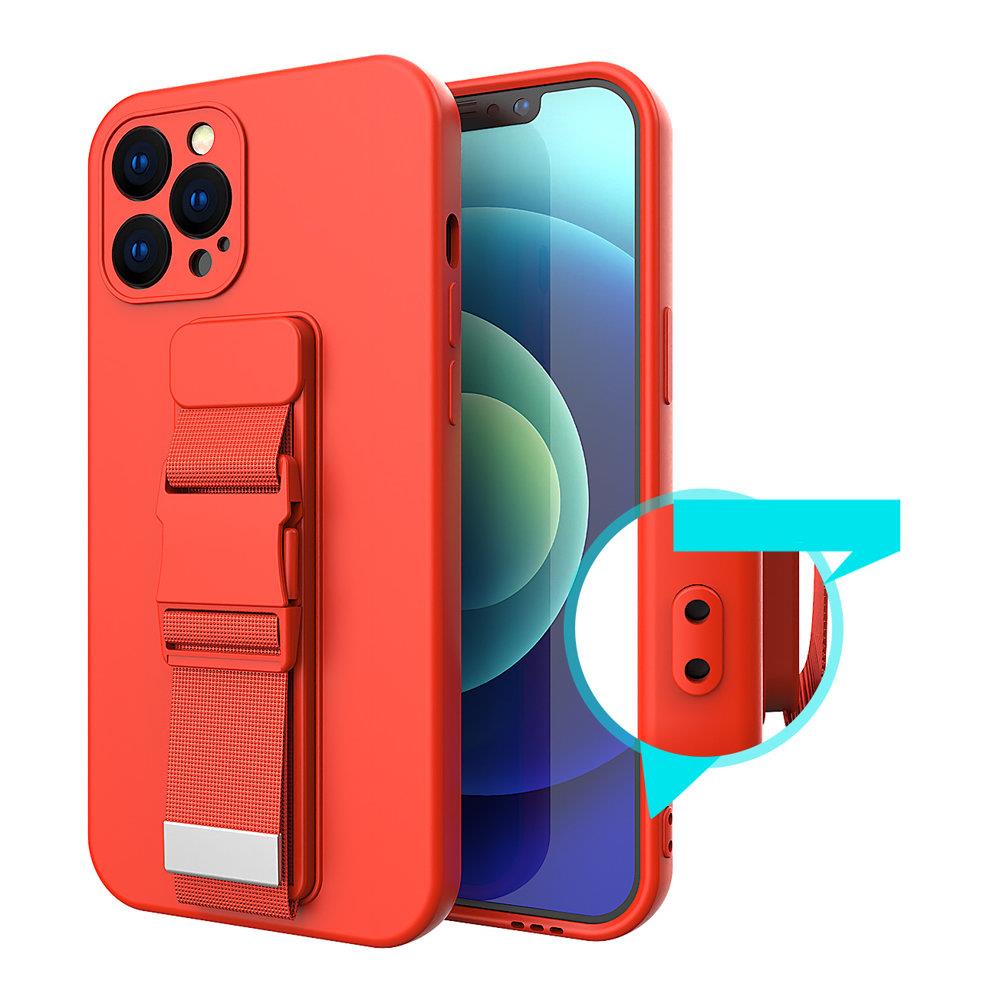 Pokrowiec etui elowe Rope Case ze smycz czerwone Xiaomi Redmi 9A / 8