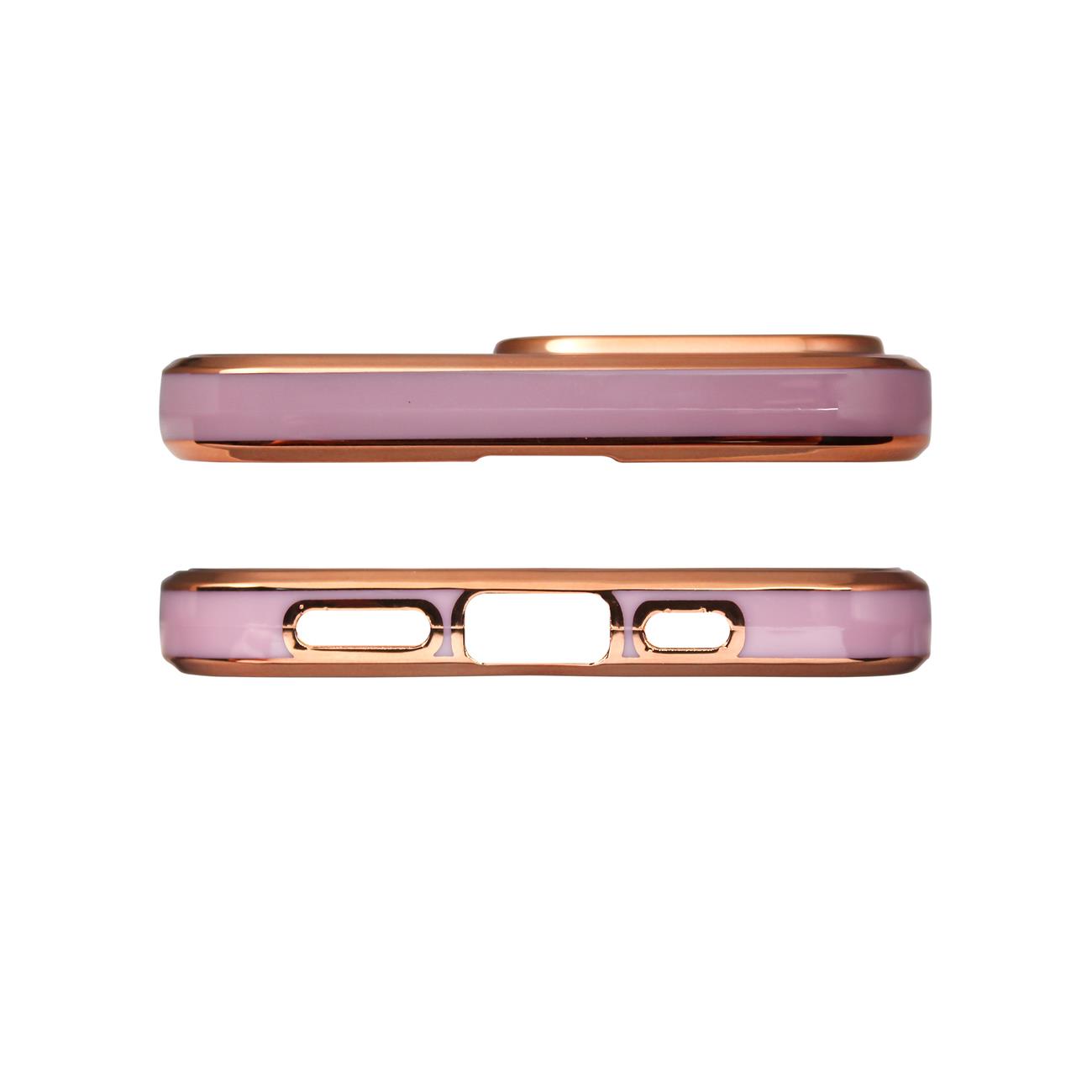 Pokrowiec etui elowe z ramk Lighting Color Case fioletowe APPLE iPhone 12 Pro / 3