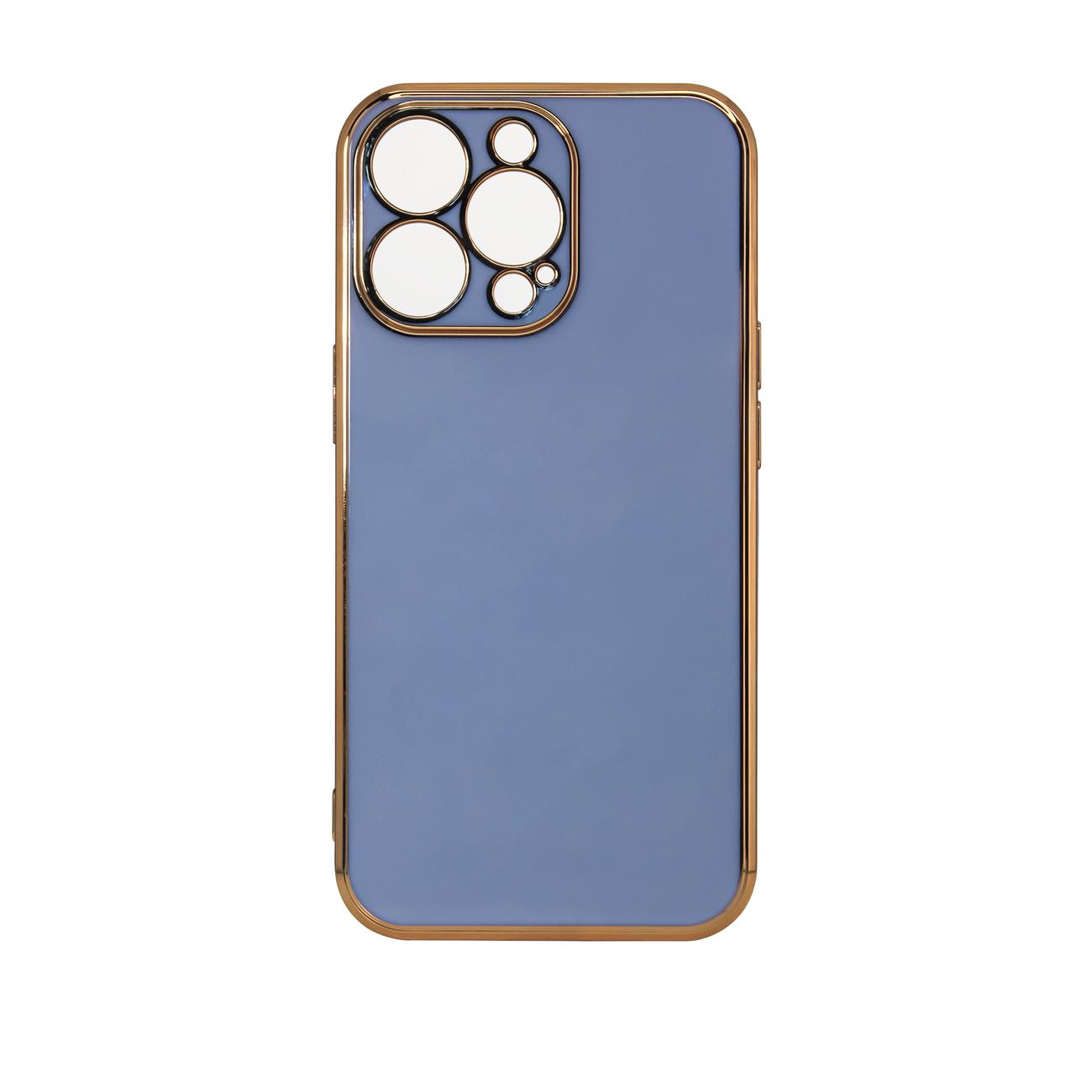 Pokrowiec etui elowe z ramk Lighting Color Case niebieskie APPLE iPhone 12 Pro Max