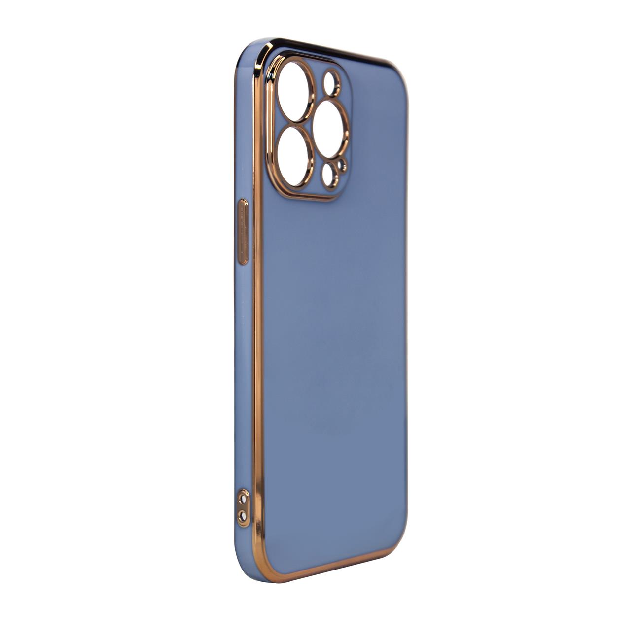 Pokrowiec etui elowe z ramk Lighting Color Case niebieskie APPLE iPhone 12 Pro Max / 2