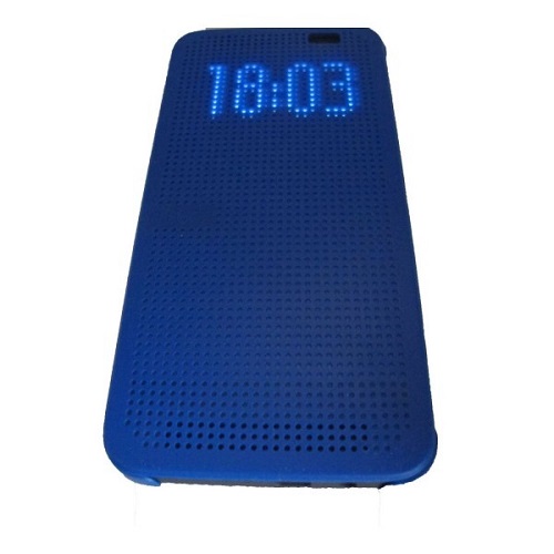Pokrowiec etui Dot Flip Cover HC M110 niebieskie HTC One E8 / 3