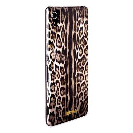 Pokrowiec etui JUST CAVALLI Leopard Cover brzowe SONY Xperia Z4 / 4