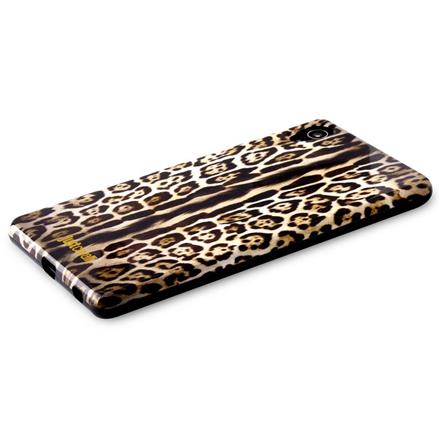 Pokrowiec etui JUST CAVALLI Leopard Cover brzowe SONY Xperia Z4 / 5