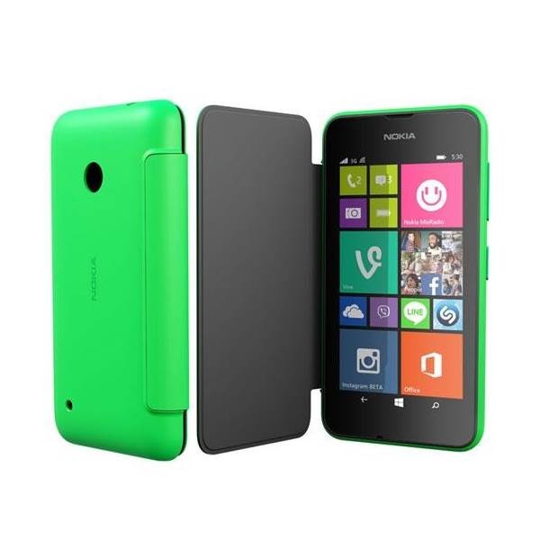Pokrowiec Etui oryginalne CC-3087 Flip Shell Bright Green NOKIA Lumia 530