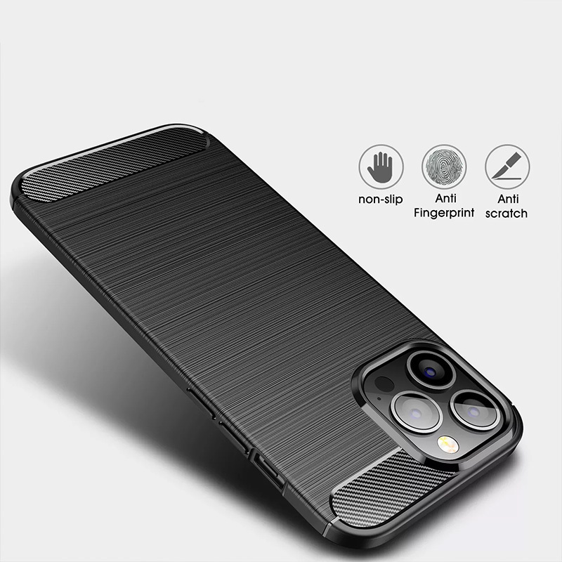Pokrowiec etui pancerne Karbon Case czarne APPLE iPhone 15 Pro Max / 4