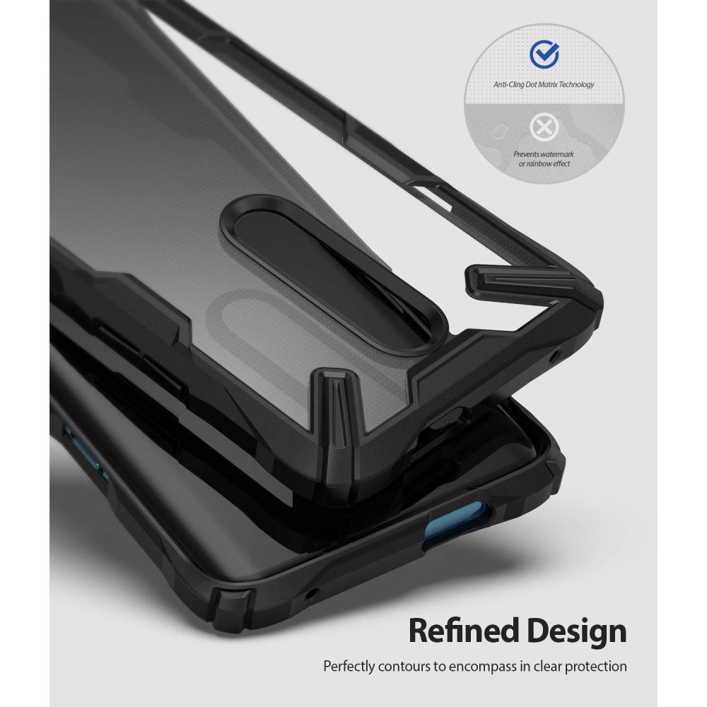 Pokrowiec etui Ringke Fusion X czarne OnePlus 7 Pro / 7