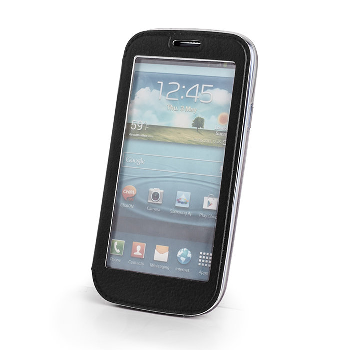 Pokrowiec etui Smart View czarne SAMSUNG Galaxy S4 mini plus