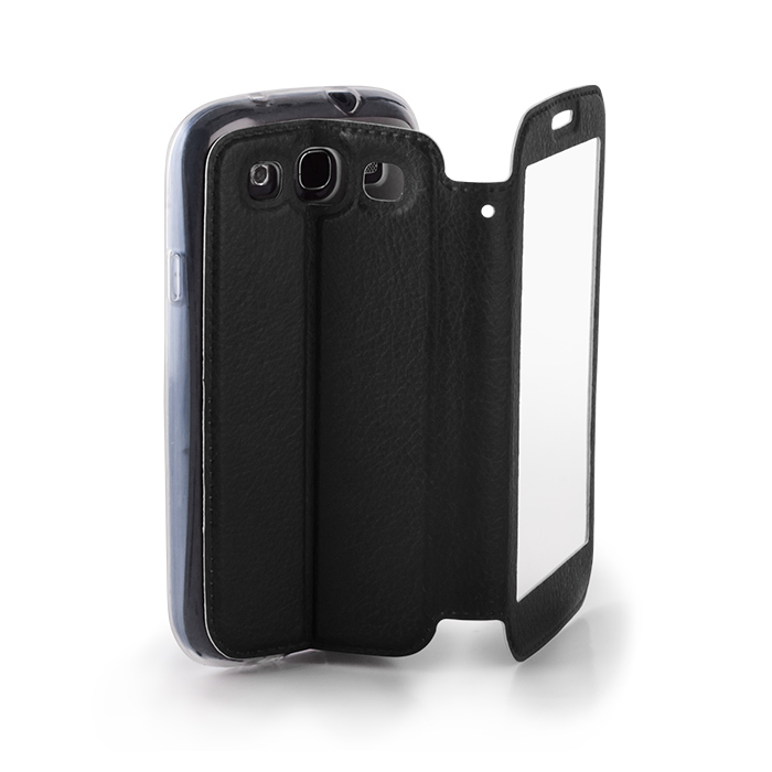 Pokrowiec etui Smart View czarne SAMSUNG Galaxy S4 mini plus / 3