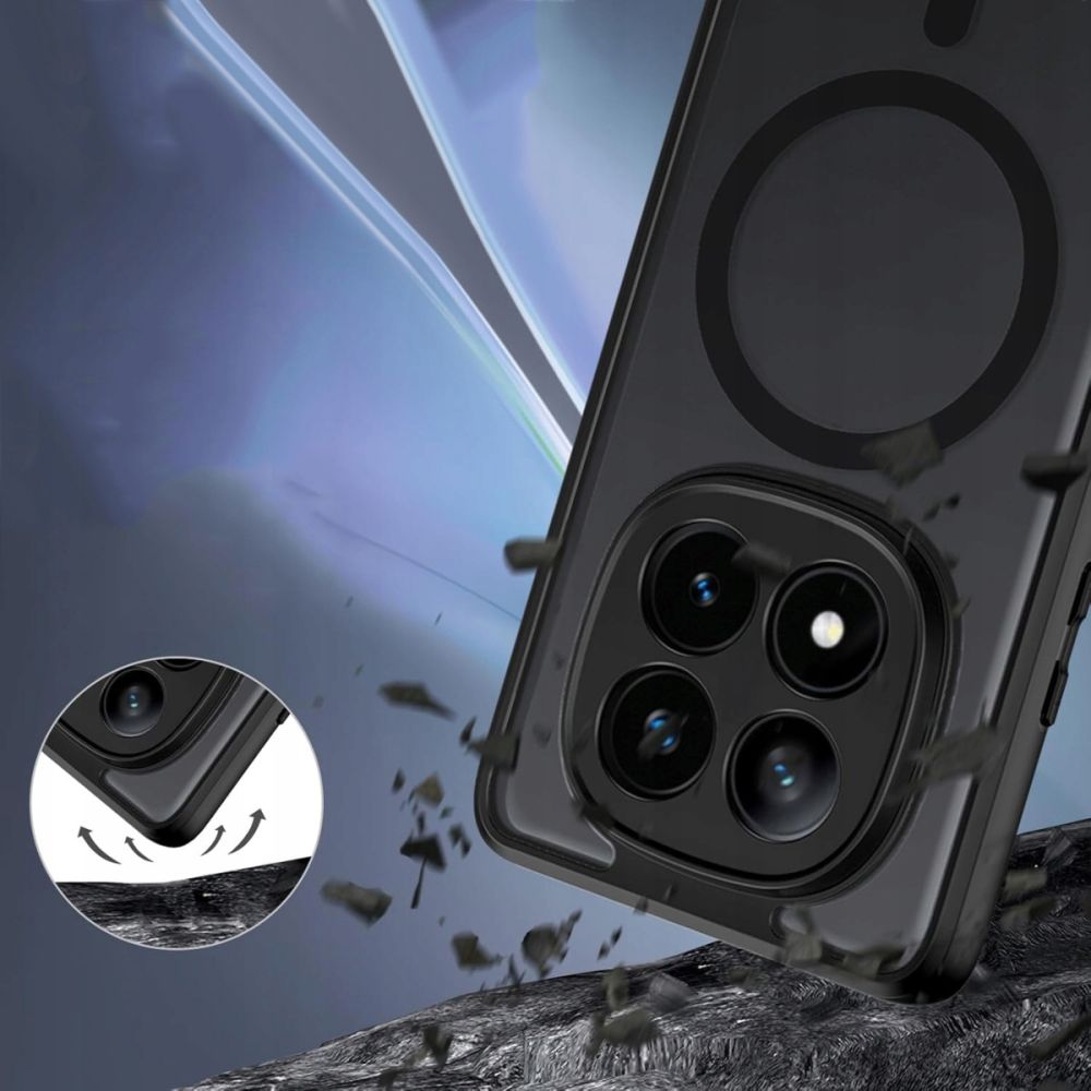 Pokrowiec etui Tech-Protect Magmat Magsafe matte black Xiaomi Redmi Note 14 Pro 5G / 2