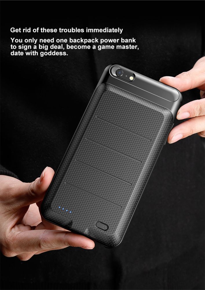 Pokrowiec Baseus Ample etui z bateri 3600mAh czarne APPLE iPhone 6s Plus / 5
