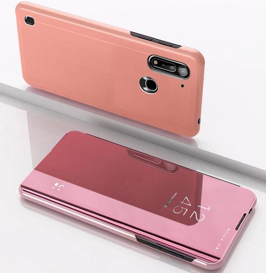 Pokrowiec etui Inteligentne Clear View r�owe MOTOROLA Moto G8 Power Lite / 3