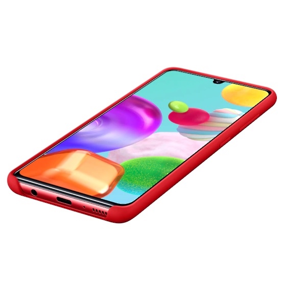 Pokrowiec etui oryginalne Silicone Cover czerwone SAMSUNG Galaxy A41 / 4