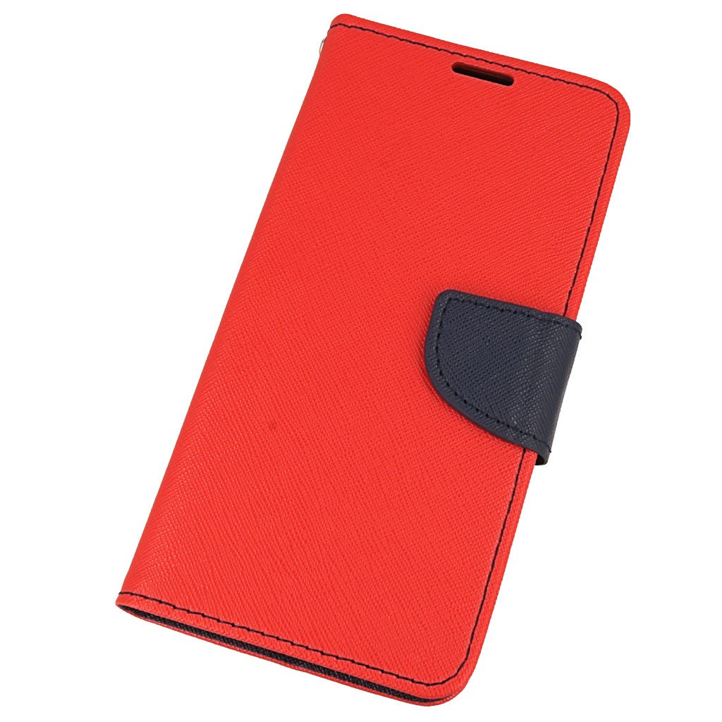 Pokrowiec etui z klapk na magnes Fancy Case czerwono-granatowe SAMSUNG Galaxy J7 (2017)