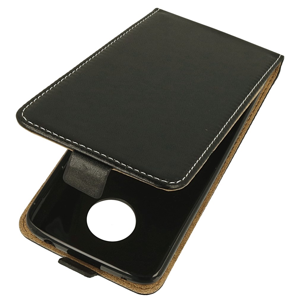 Pokrowiec z klapk� na magnes Prestige Slim Flexi czarny MOTOROLA Moto G7