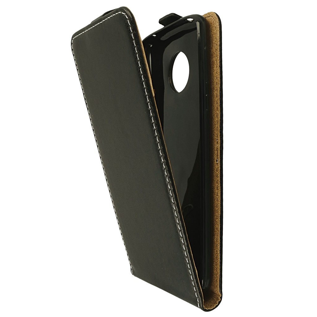 Pokrowiec z klapk� na magnes Prestige Slim Flexi czarny MOTOROLA Moto G7 / 2