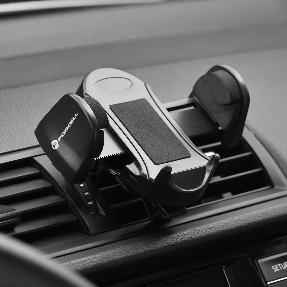 Uchwyt samochodowy Forcell zaciskowy OVAL do kratki wentylacyjnej czarny HTC U23 Pro / 9
