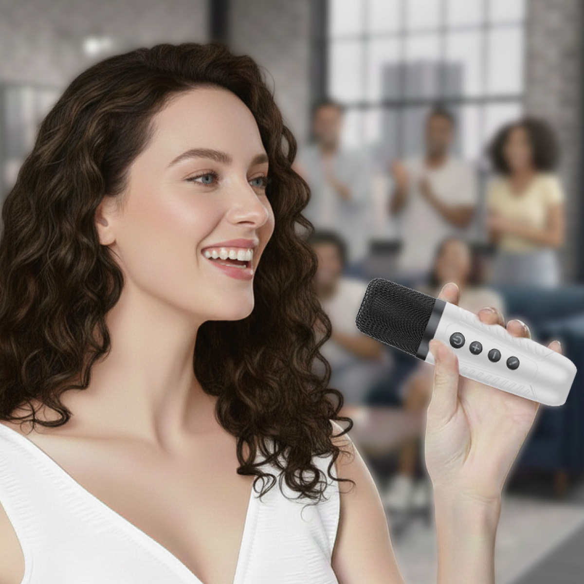 Głośnik Karaoke z 2 mikrofonami Blavec WS-08 biały SAMSUNG Galaxy A32 / 8 Głośnik Karaoke z 2 mikrofonami Blavec WS-08 biały SAMSUNG Galaxy A32 / 8