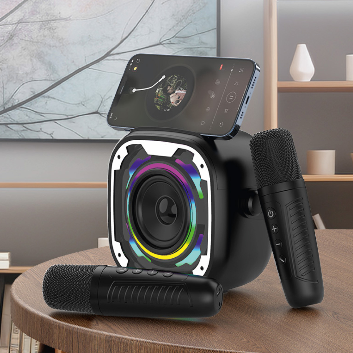 Głośnik Karaoke z 2 mikrofonami Blavec WS-08 czarny SAMSUNG Galaxy A32 / 6 Głośnik Karaoke z 2 mikrofonami Blavec WS-08 czarny SAMSUNG Galaxy A32 / 6