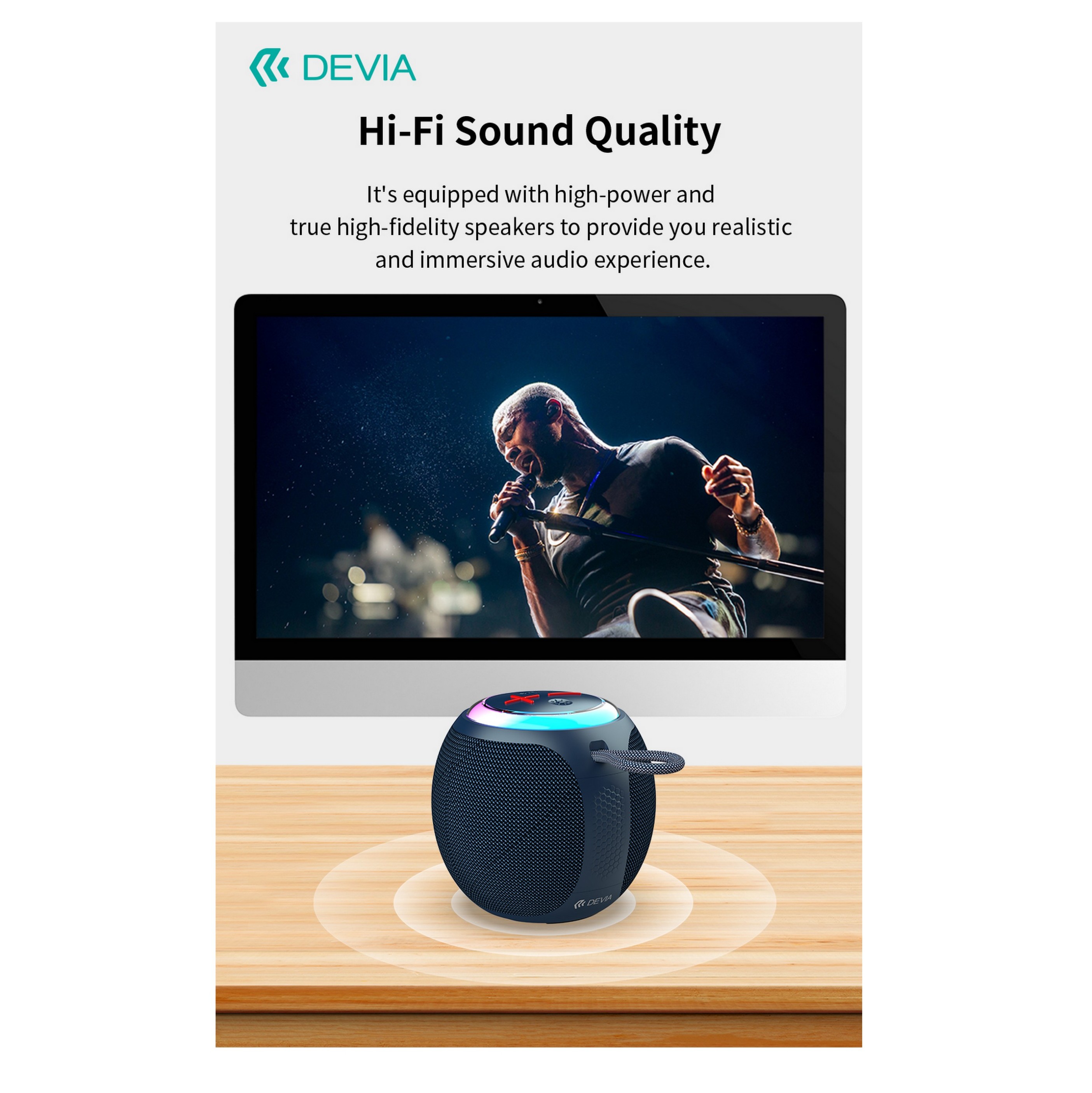 Głośnik bluetooth Devia Lite1 niebieski HUAWEI Honor Holly / 3 Głośnik bluetooth Devia Lite1 niebieski HUAWEI Honor Holly / 3