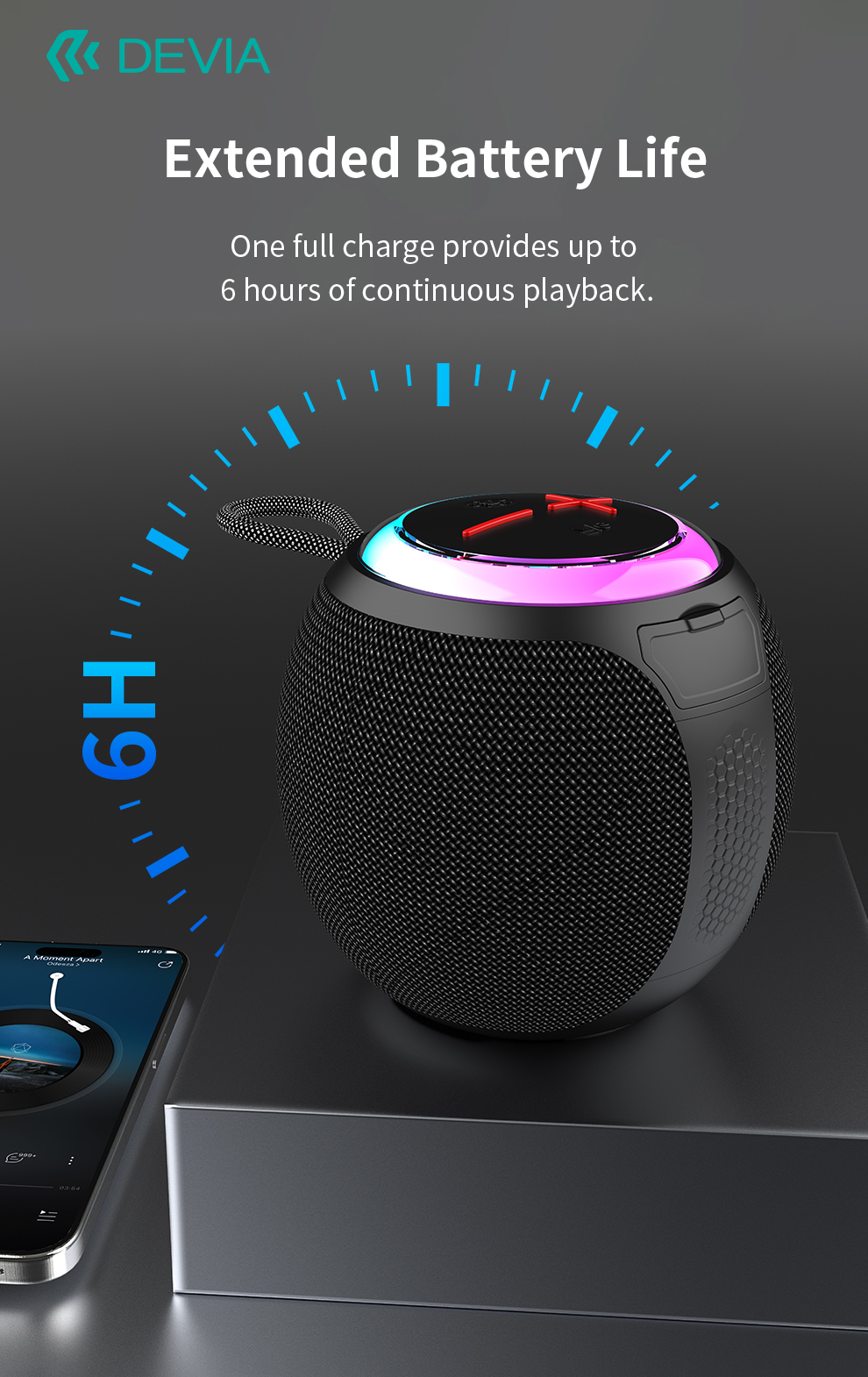 Głośnik bluetooth Devia Lite1 niebieski HUAWEI Honor Holly / 6 Głośnik bluetooth Devia Lite1 niebieski HUAWEI Honor Holly / 6