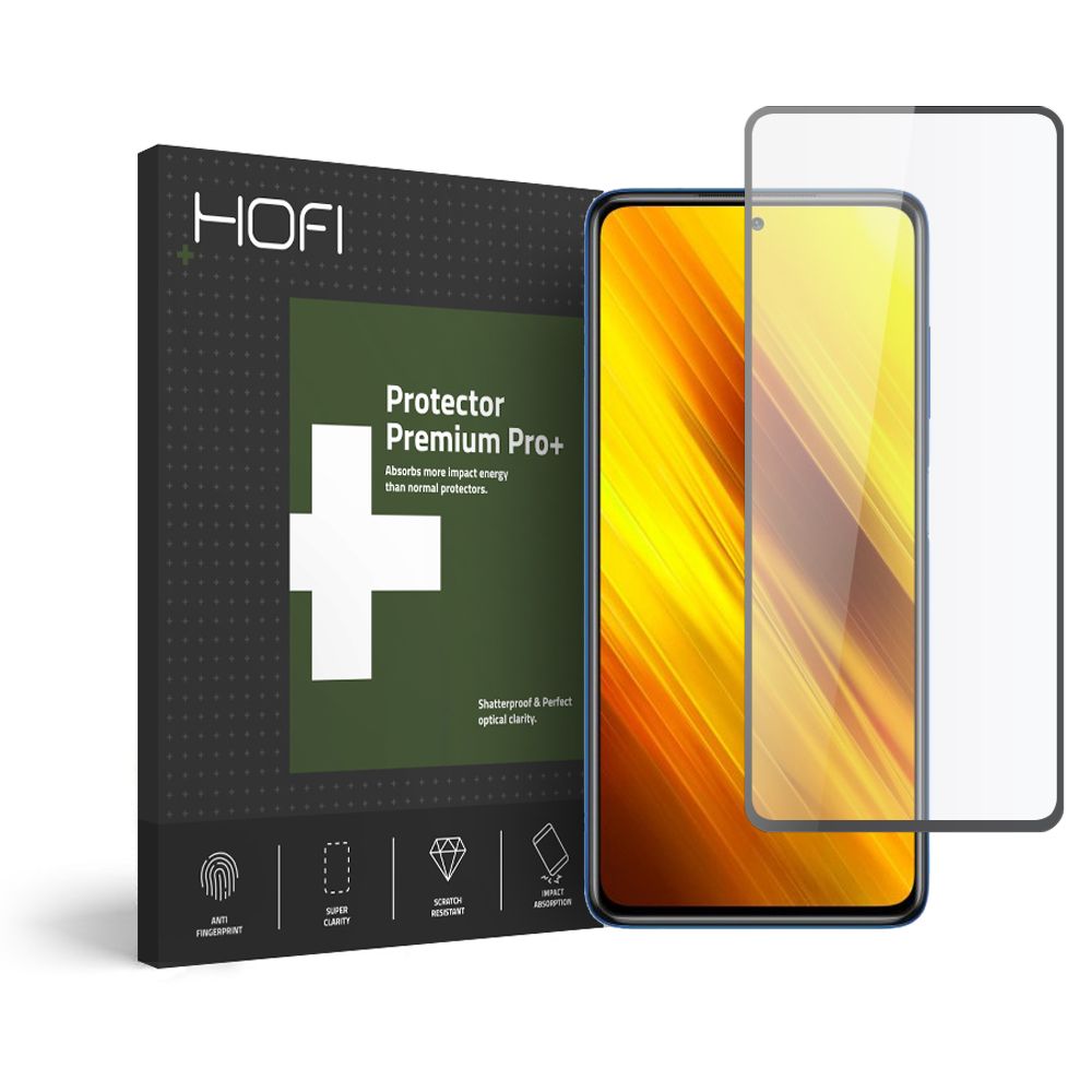 Szko hartowane Hofi Glass Pro+ czarne Xiaomi Poco X3 NFC