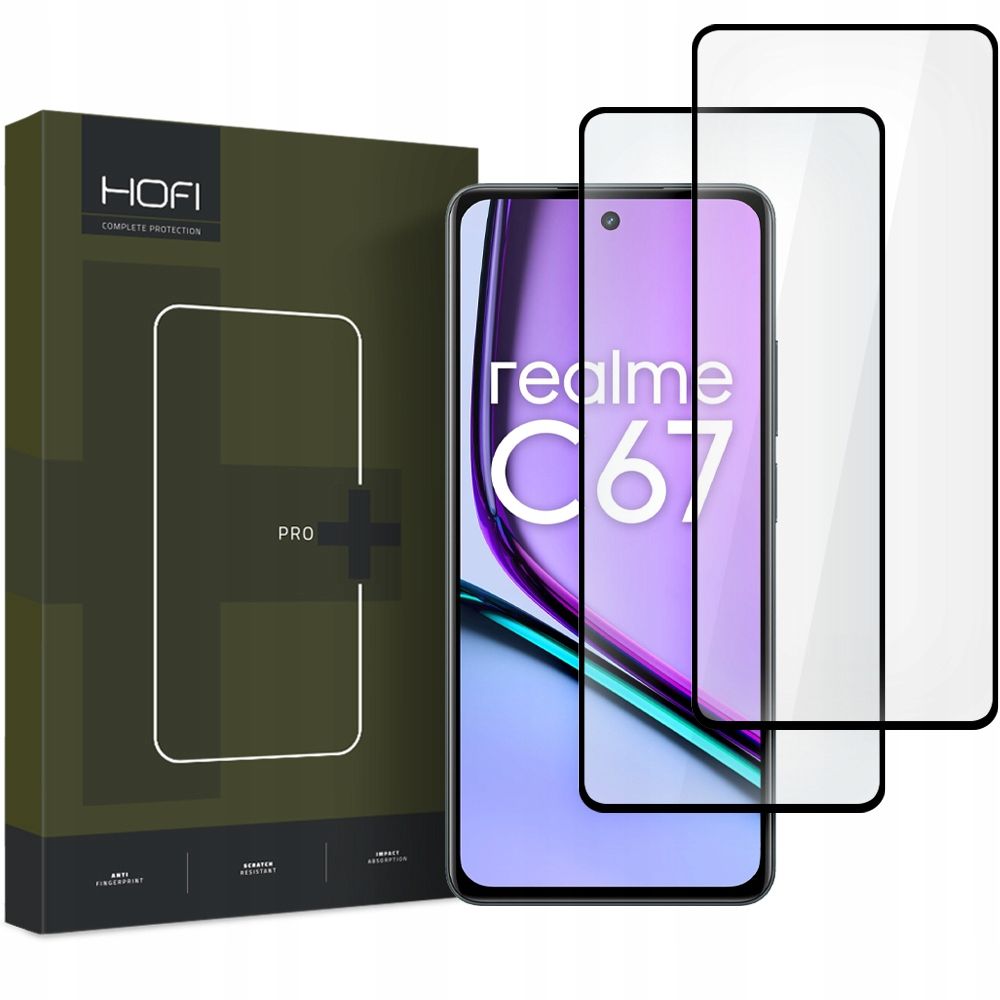 Szko hartowane Hofi Glass Pro+ 2-pack czarne Realme C67