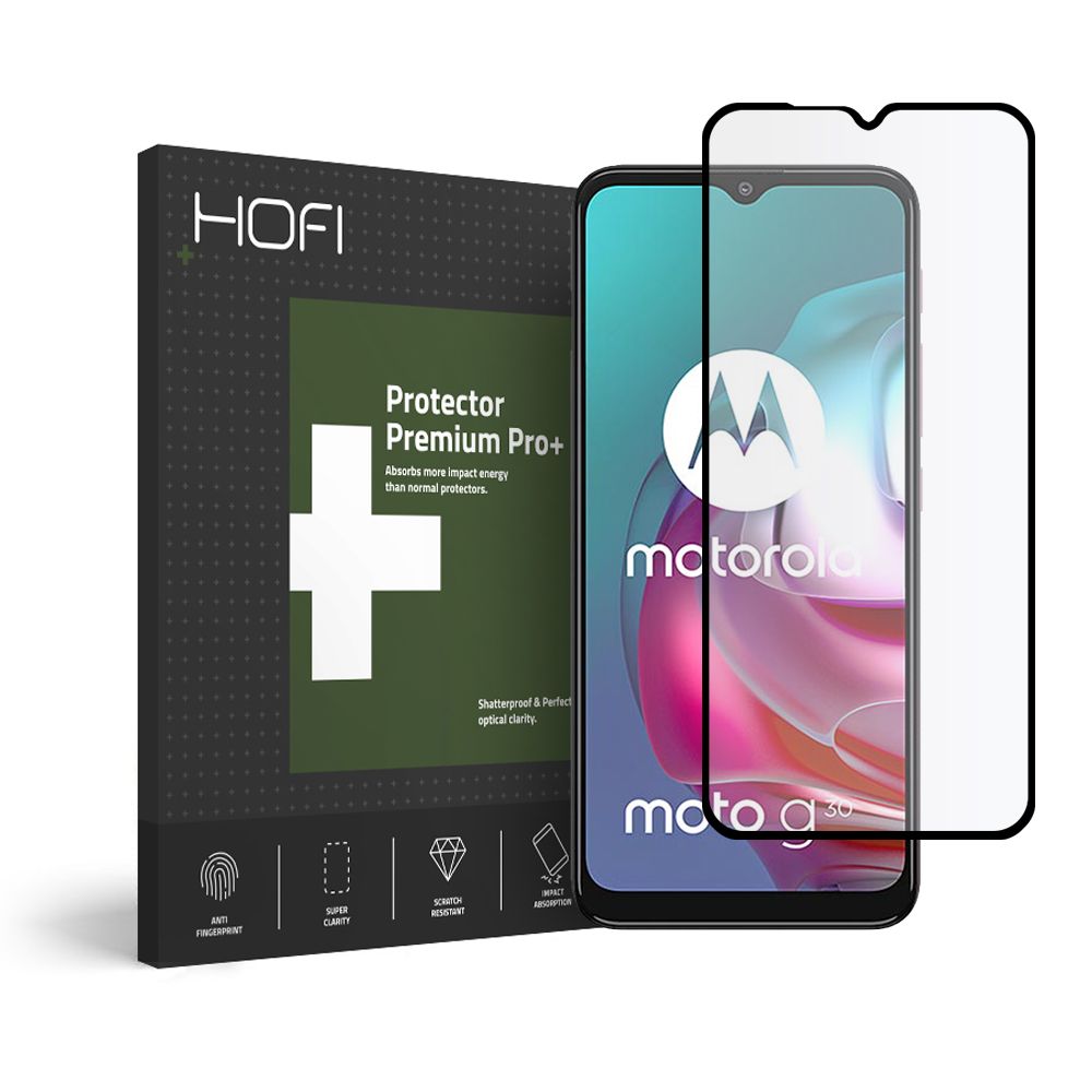 Szko hartowane Hofi Glass Pro+ czarne MOTOROLA Moto G10