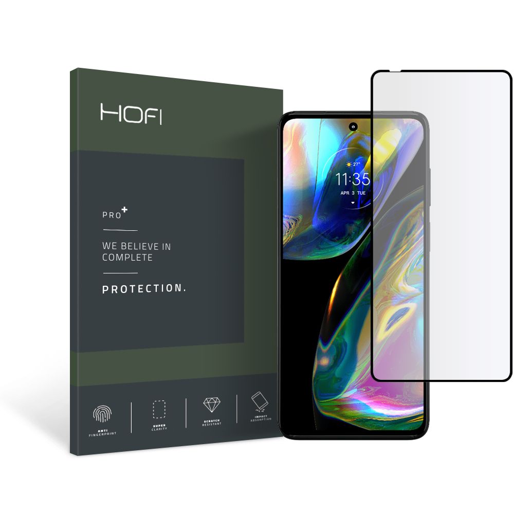 Szko hartowane Hofi Glass Pro+ czarne MOTOROLA Moto G82 5G