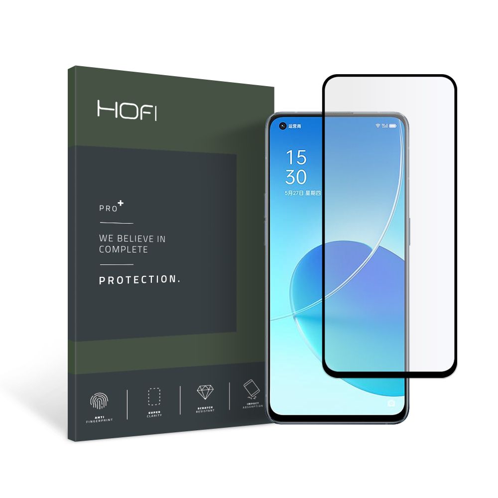 Szko hartowane Hofi Glass Pro+ czarne Oppo Reno 6 5G