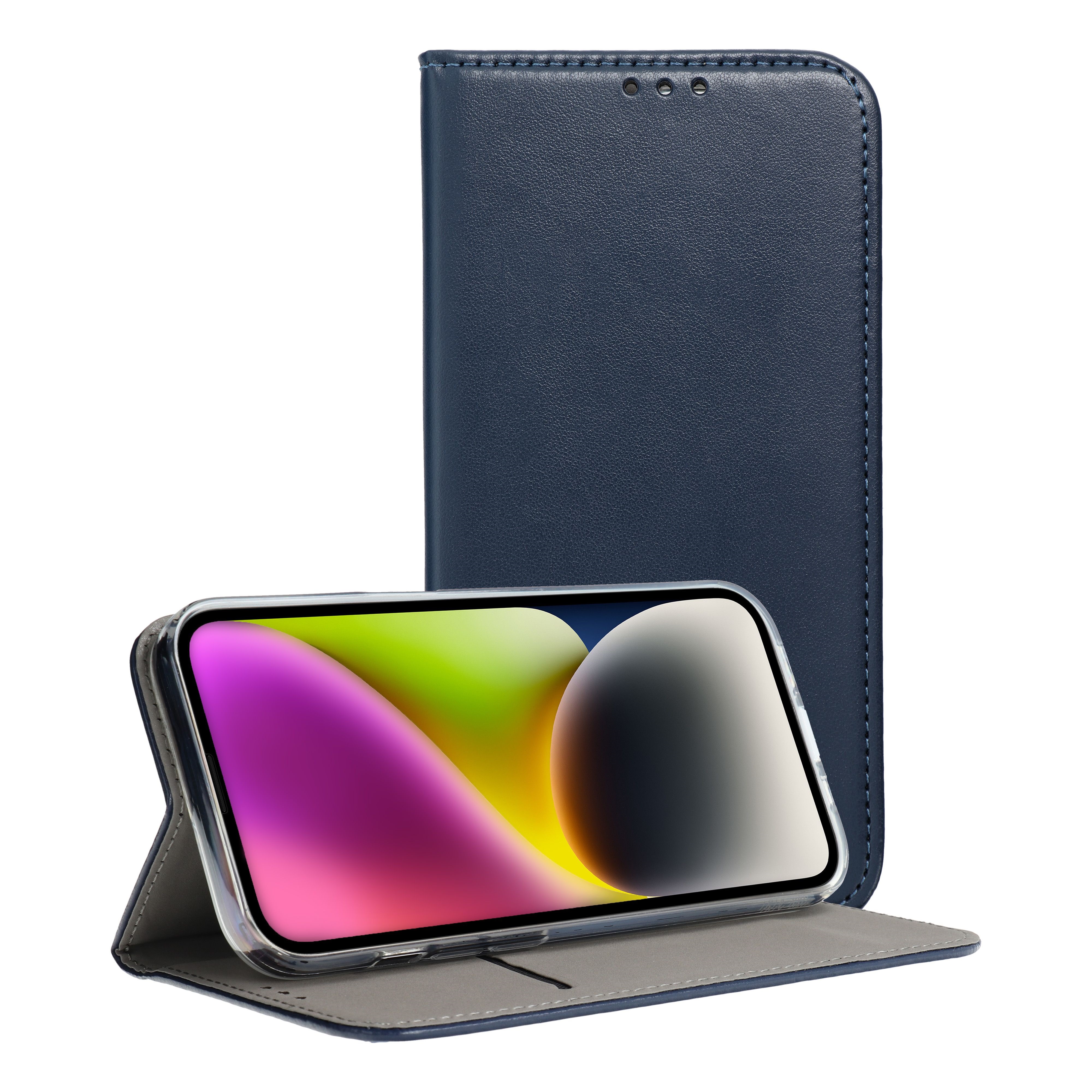 Pokrowiec etui z klapk Magnetic Book granatowe Honor X50