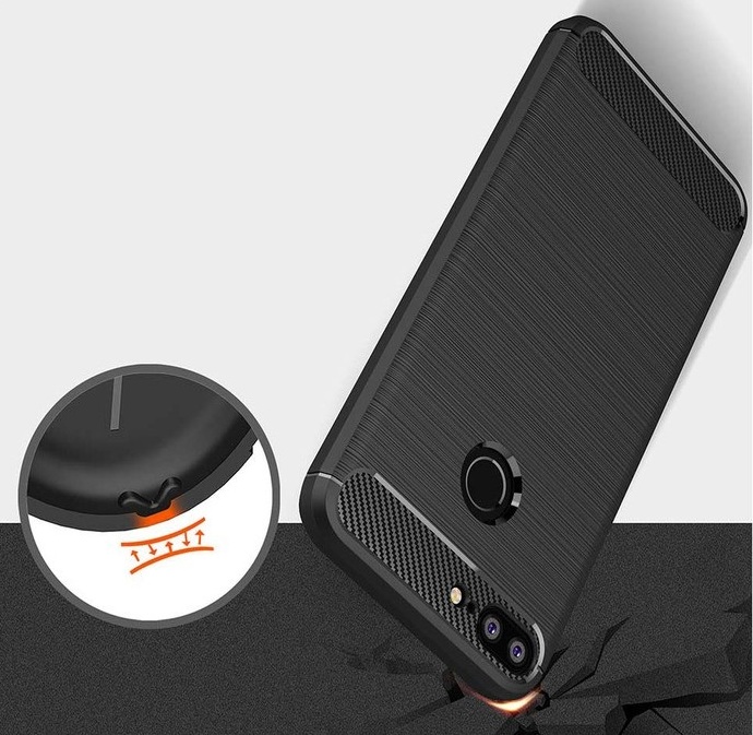 Pokrowiec etui pancerne Karbon Case czarne SAMSUNG Galaxy S9 / 6