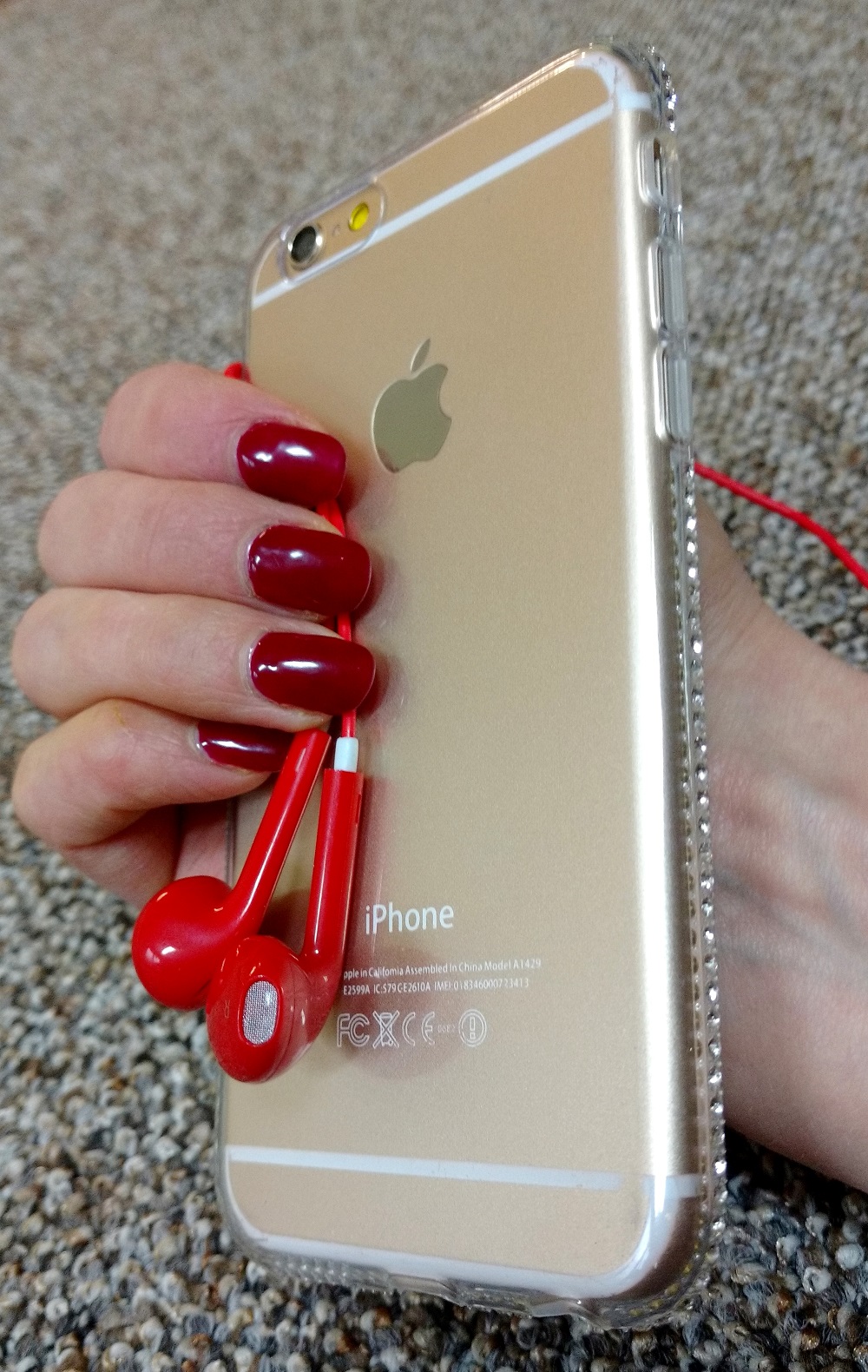 Suchawki stereo EarPhone MOTIVE czerwone APPLE iPhone SE / 7