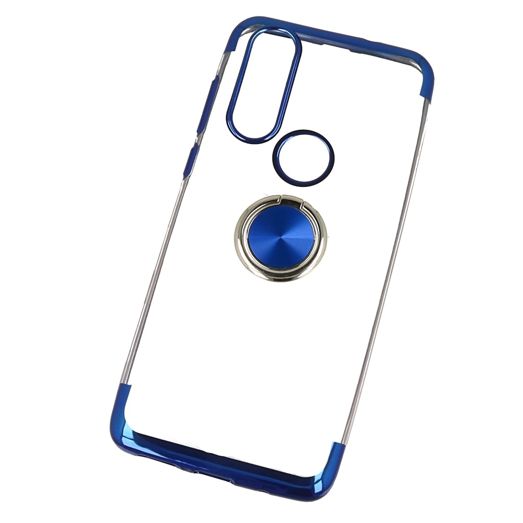 Pokrowiec etui silikonowe Elegance Ring niebieskie HTC Desire 19+ / 2