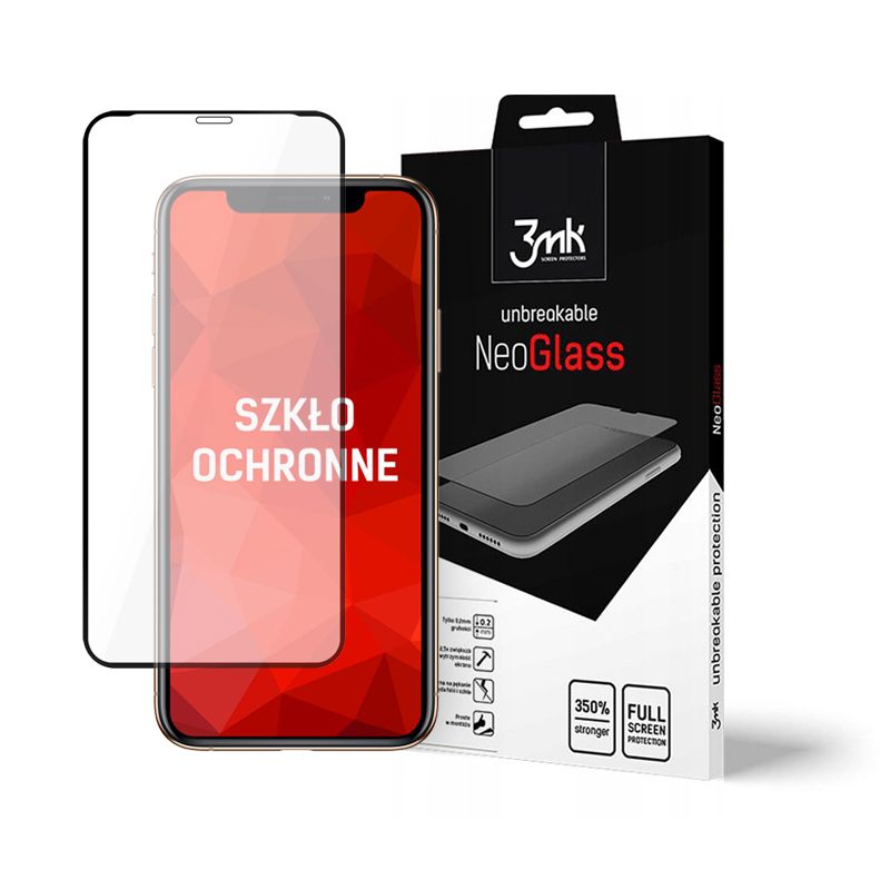 Szko hartowane Hybrydowe 3mk Neoglass Czarne APPLE iPhone 11 Pro