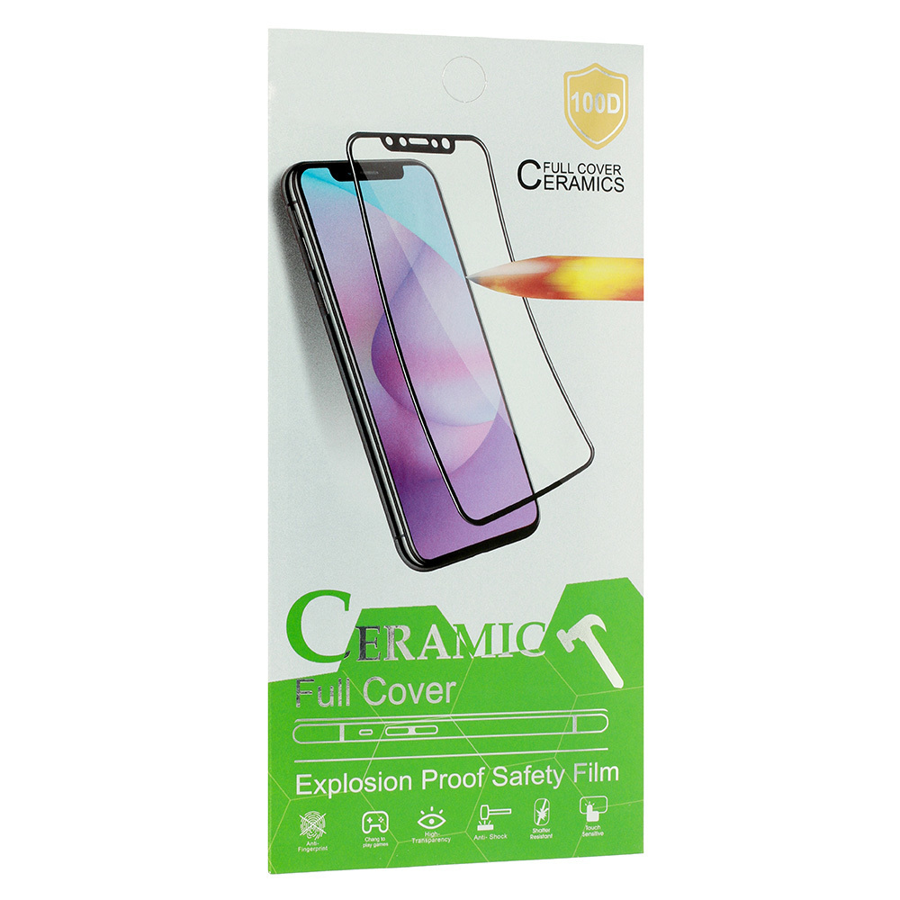 Szko hartowane hybrydowe Ceramic czarne APPLE iPhone 14 Pro Max / 12