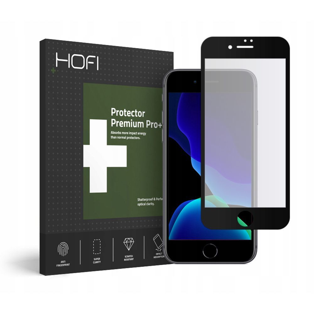 Szko hartowane hybrydowe UltraFlex Hofi Glass czarne APPLE iPhone 7
