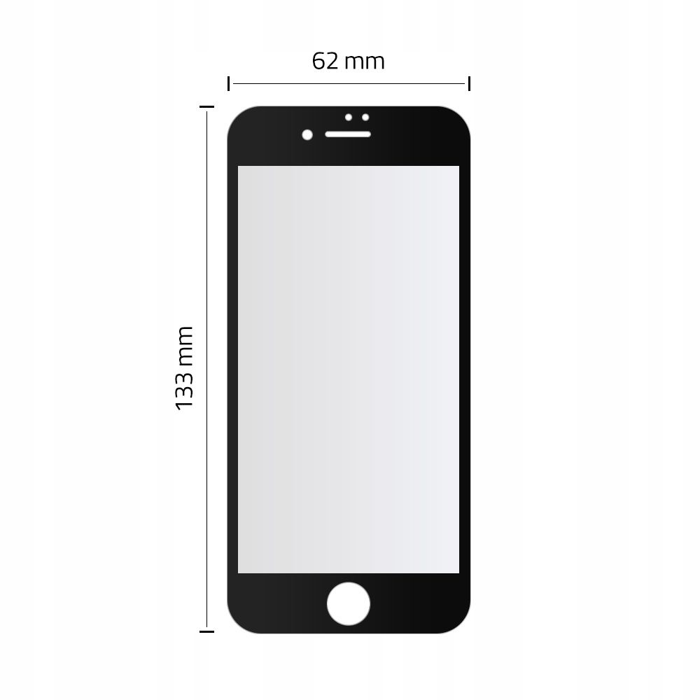 Szko hartowane hybrydowe UltraFlex Hofi Glass czarne APPLE iPhone 7 / 6