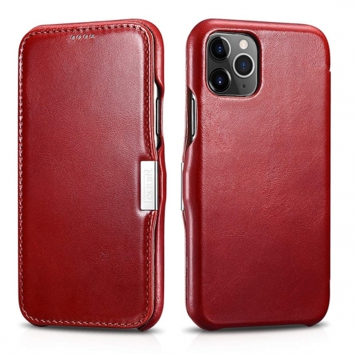 Pokrowiec Etui iCarer Vintage czerwony APPLE iPhone 11 Pro Max