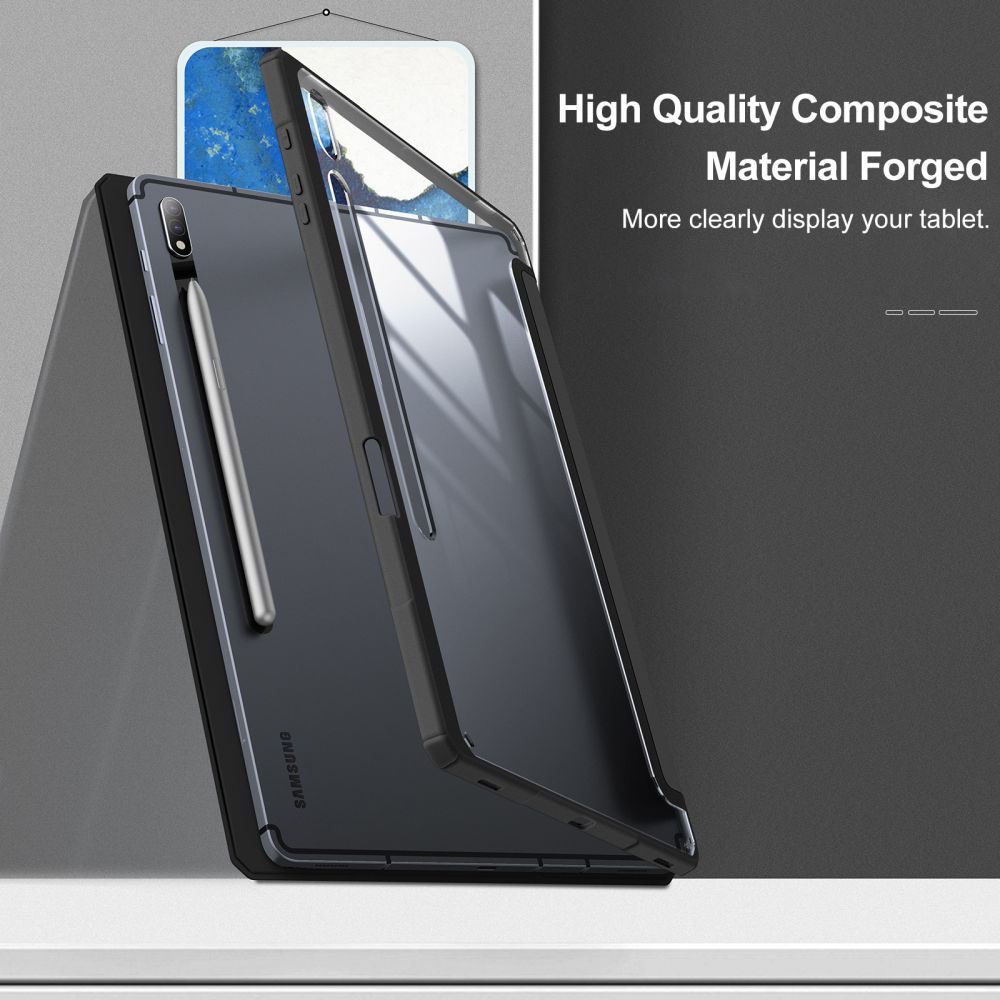 Pokrowiec Infiland Crystal Case 12.4 T730 / T736b czarne SAMSUNG Galaxy Tab S7 FE 5G / 2