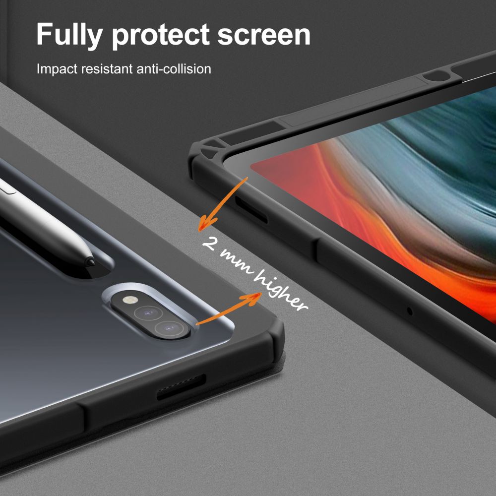 Pokrowiec Infiland Crystal Case 12.4 T730 / T736b czarne SAMSUNG Galaxy Tab S7 FE 5G / 5