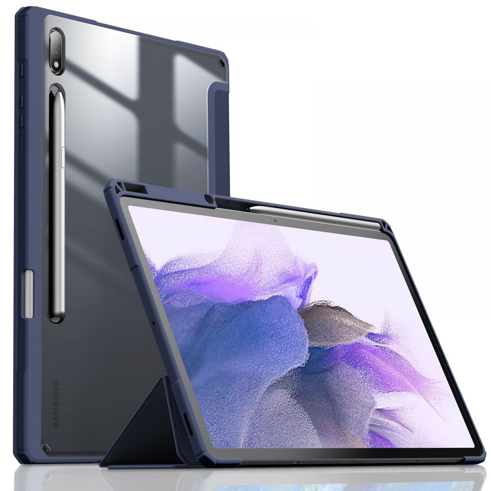Pokrowiec Infiland Crystal Case 12.4 T730 / T736b niebieskie SAMSUNG Galaxy Tab S7 FE 5G