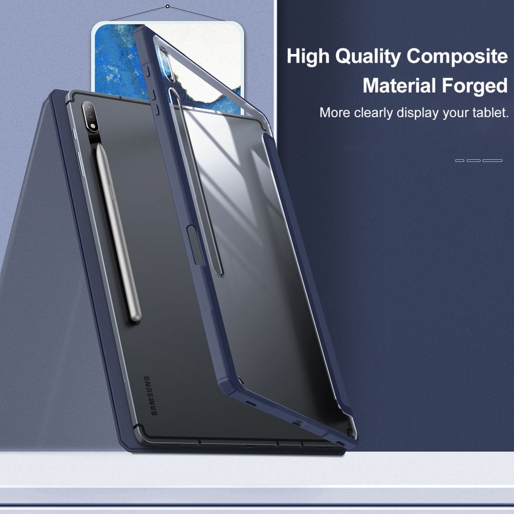 Pokrowiec Infiland Crystal Case 12.4 T730 / T736b niebieskie SAMSUNG Galaxy Tab S7 FE 5G / 2