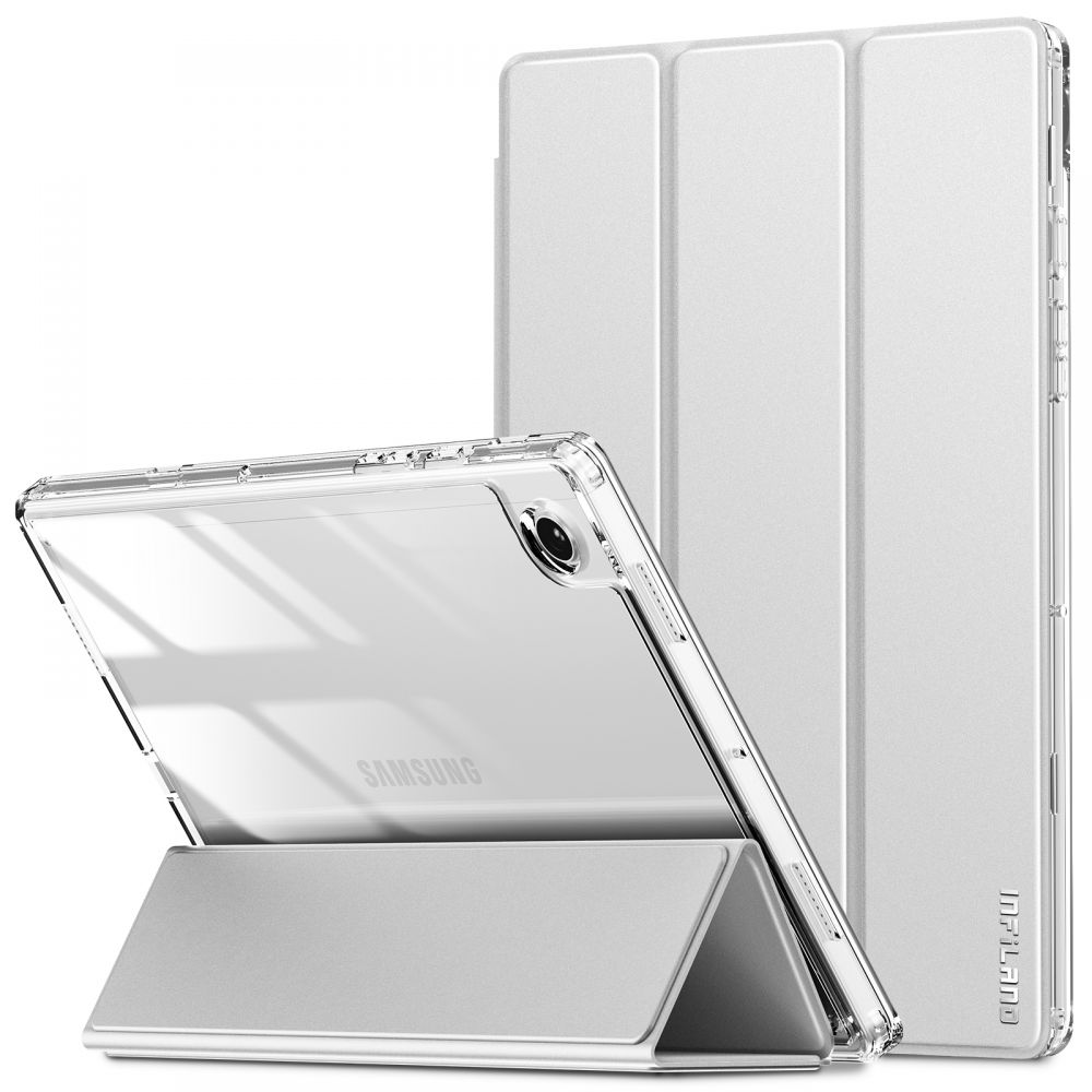 Pokrowiec Infiland Rugged Crystal srebrne SAMSUNG Galaxy Tab A8 10.5 2021