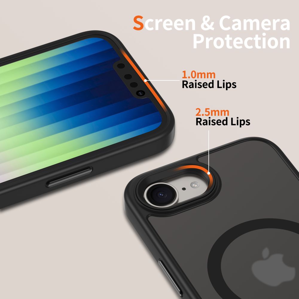 Pokrowiec etui Tech-Protect Magmat Magsafe matte black APPLE iPhone 16e / 3