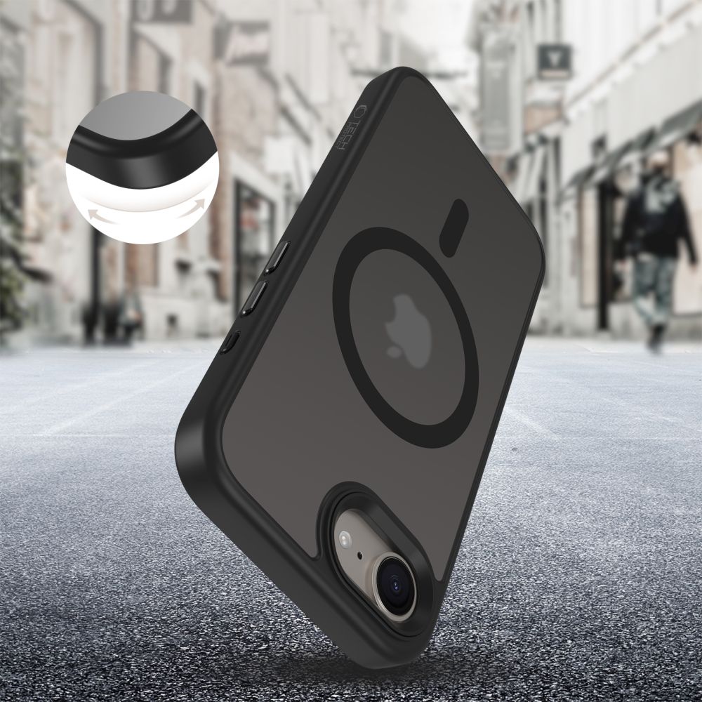 Pokrowiec etui Tech-Protect Magmat Magsafe matte black APPLE iPhone 16e / 4