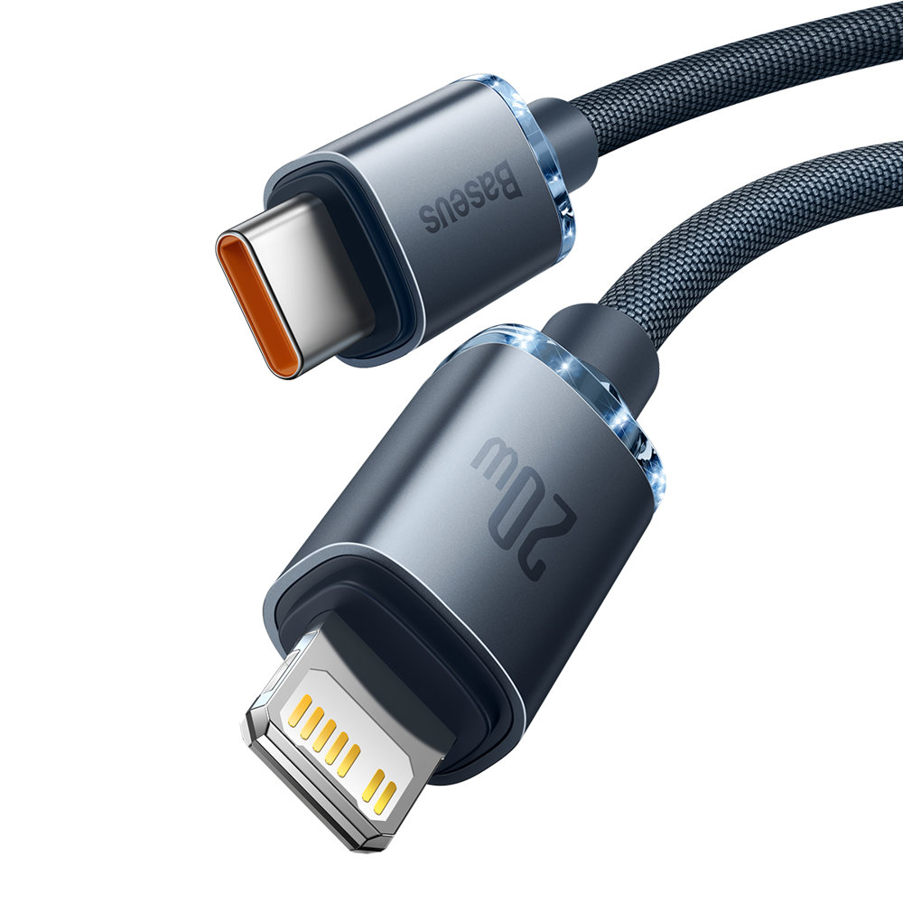 Kabel USB Baseus Typ-C na Lightning 20W Crystal Shine Series 2m czarny / 2